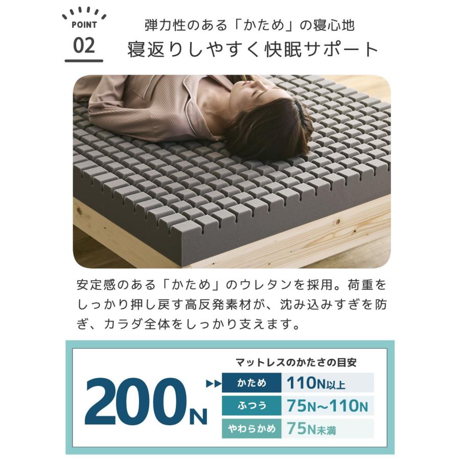 ネルコンシェルジュ 三つ折りウレタンマットレス シングルショート