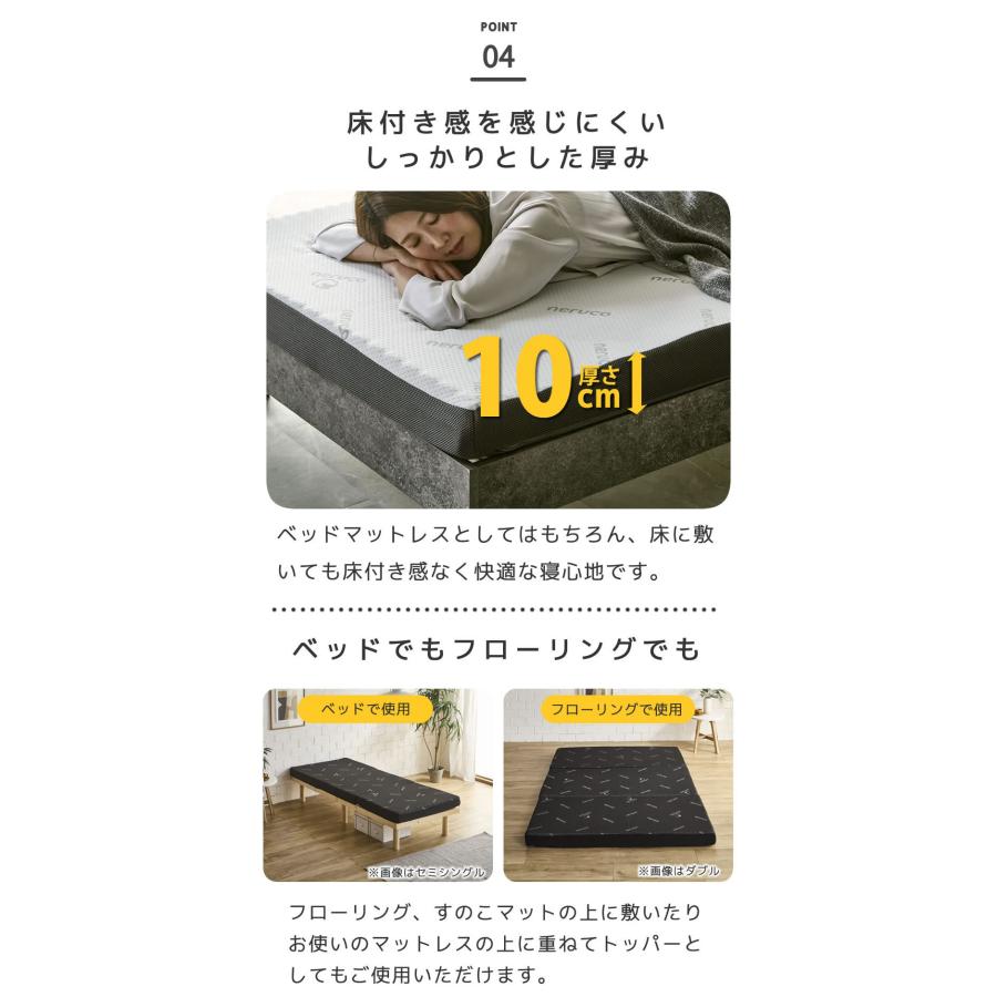 ネルコンシェルジュ 三つ折りウレタンマットレス ブロックウレタン 2層