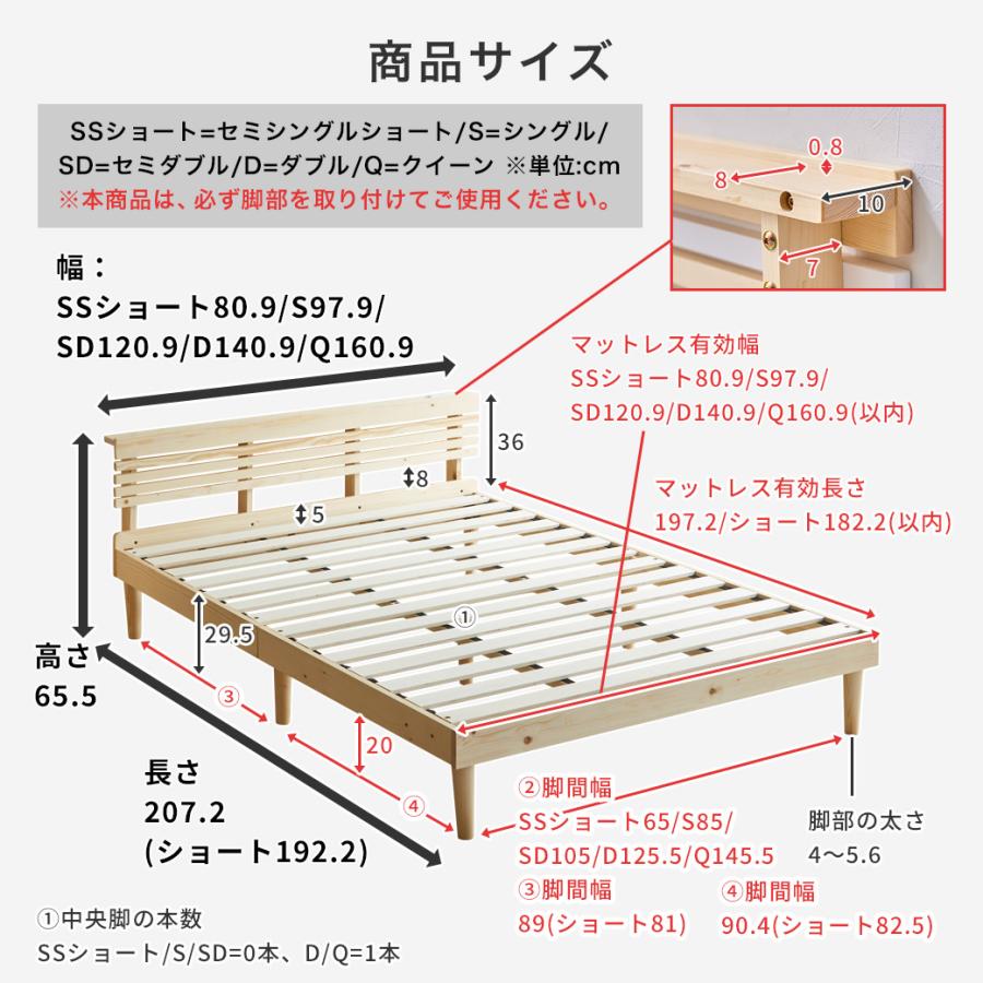 ネルコンシェルジュ ベッド フュゼル すのこベッド 棚付きベッド