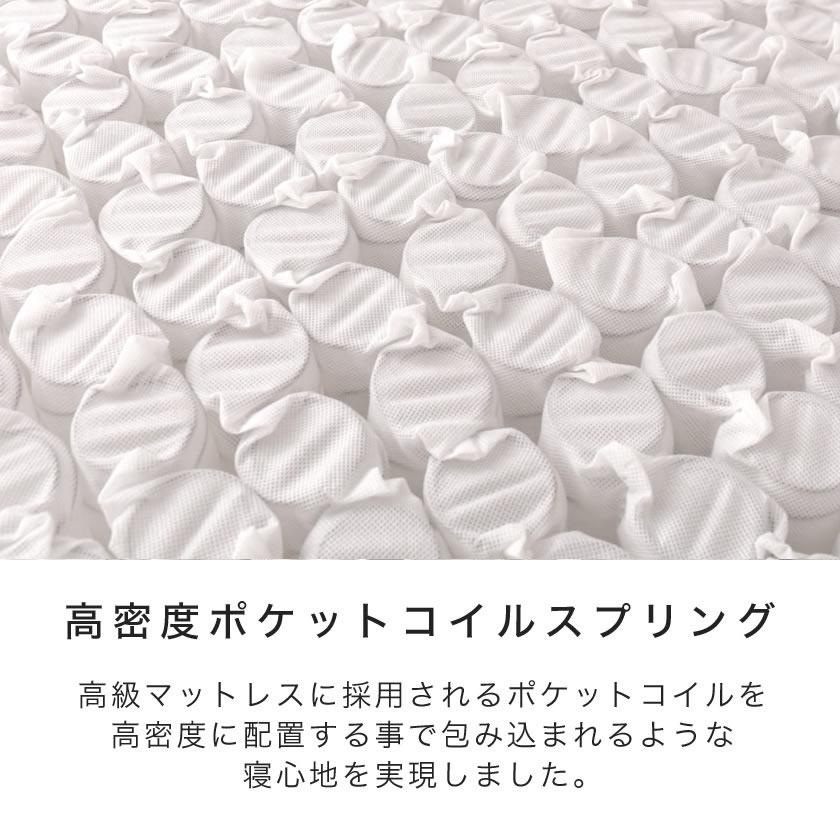 ポケットコイルマットレス セミダブルロング 厚さ20cm 高密度 バリューマットレス  ベッドコンシェルジュ  マットレス 抗菌防臭 防ダニ｜ioo-neruco｜06