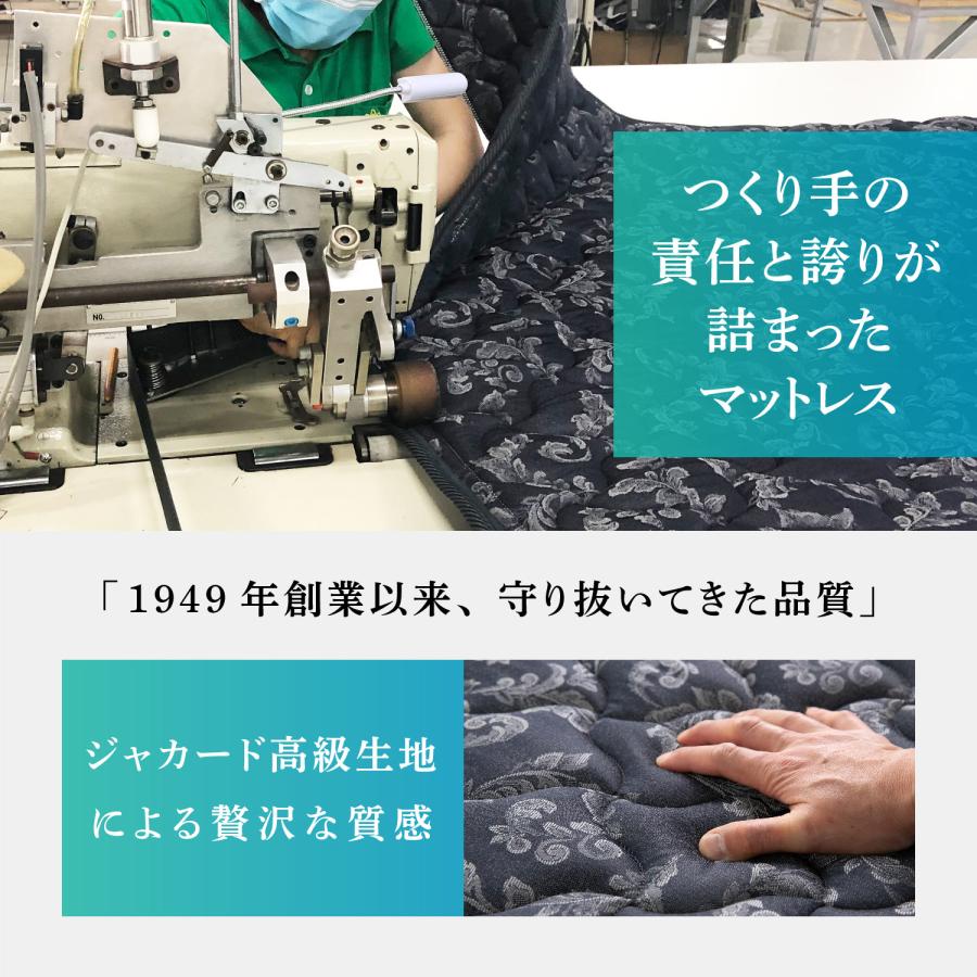 フランスベッド マットレス ダブル 20cm厚 寝返りしやすい 通気性良い 防ダニ 抗菌 防臭 高密度連続スプリングマットレス_4