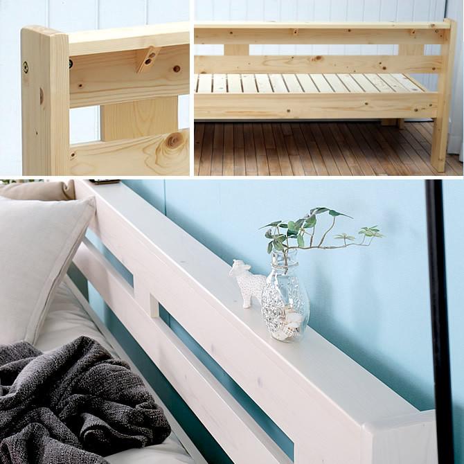 木製伸長式すのこベッド シングル 伸長式ベッド ソファベッド 2way フレームスライドで簡単伸張 パイン材 伸縮式ベッド ソファベンチ｜ioo-neruco｜17