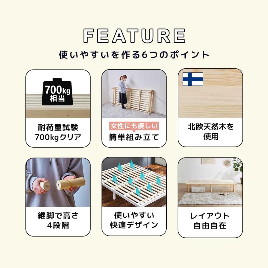 ネルコンシェルジュ 7/13 8:59まで最大10%OFF! すのこベッド クイーン