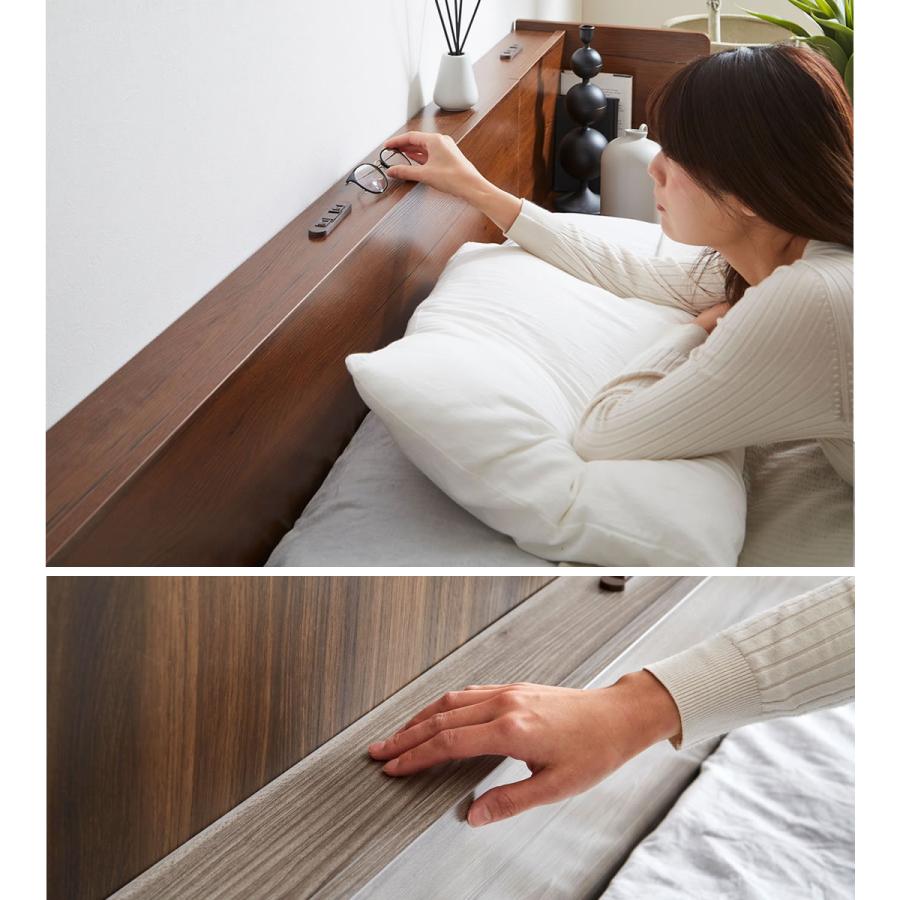 ネルコンシェルジュ Platform Bed ローベッド セミダブル 棚付き ネルコンシェルジュ Platform Bed ローベッド セミダブル 棚付き