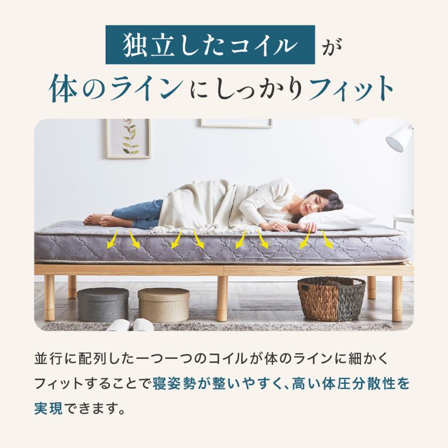 セミダブル　マットレス　高密度　ポケットコイル　耐圧分散　2つセット セミダブルマットレス高密度ポケットコイル耐圧分散2つセット