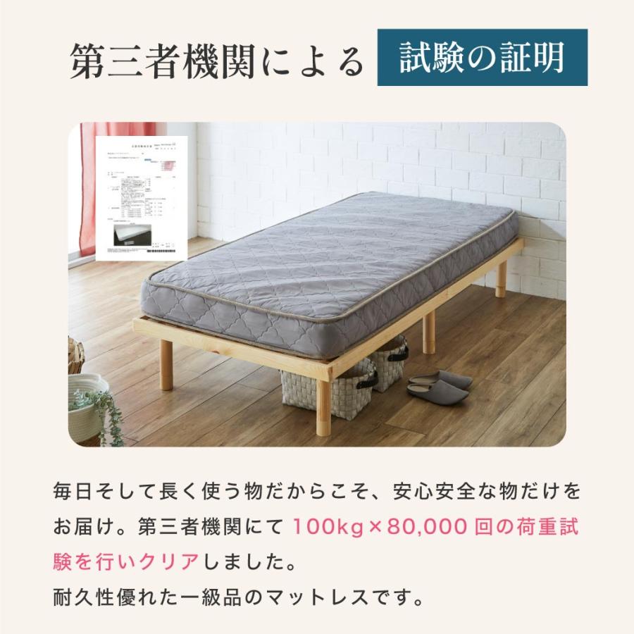 ネルコンシェルジュ 高密度ポケットコイルマットレス セミダブルロング