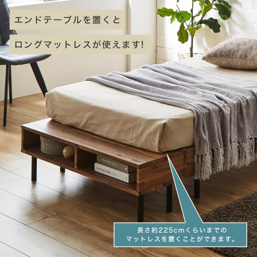 棚付きベッド ベッドフレームのみ クイーン 木製 すのこベッド 棚付きベッド ベッドフレームのみ クイーン 木製 すのこベッド