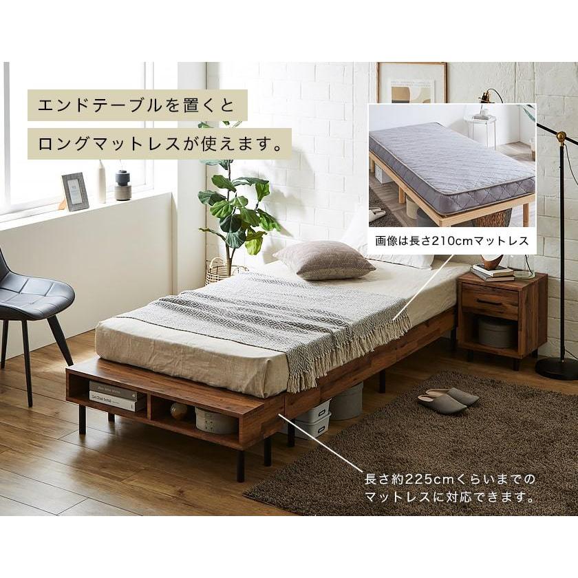 すのこベッド 厚さ20cmポケットコイルマットレスセット シングル 木製