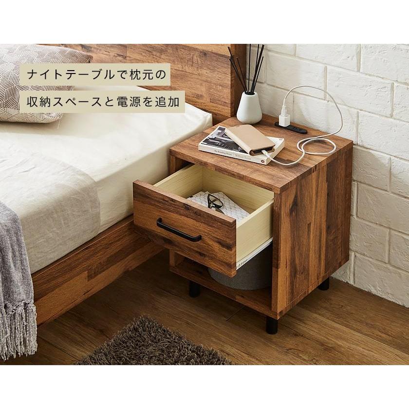 すのこベッド 厚さ20cmポケットコイルマットレスセット セミダブル