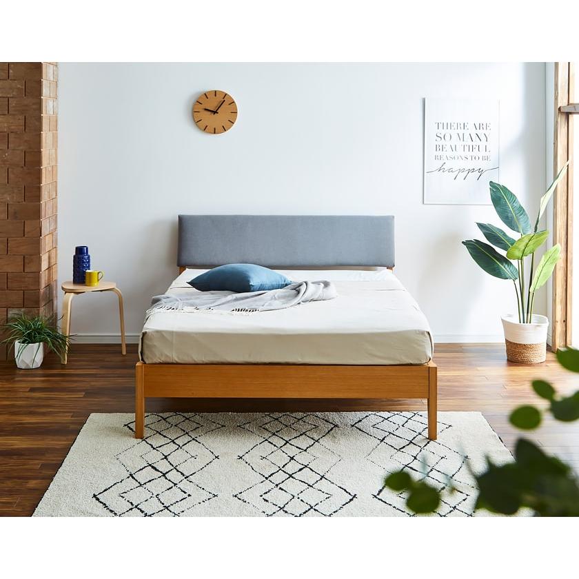 ネルコンシェルジュ ファブリックベッド すのこベッド ダブル