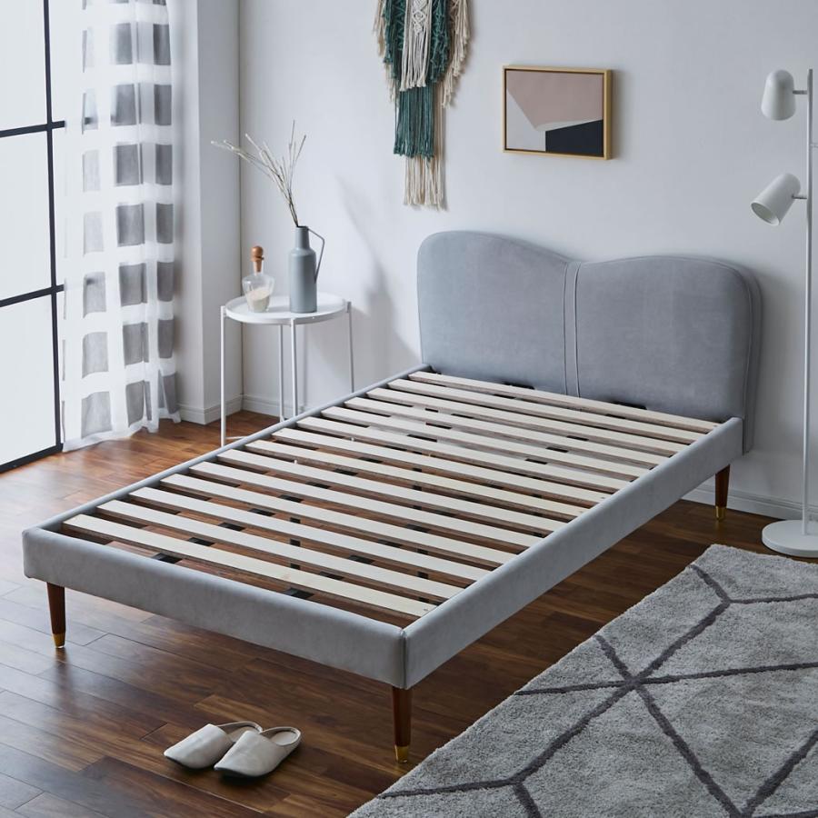 ネルコンシェルジュ ララ ファブリックベッド セミダブル ベッド