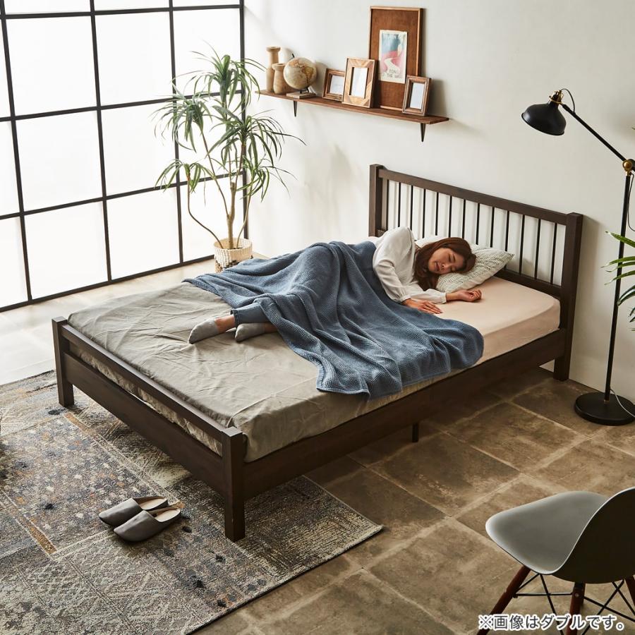 すのこベッド ダブル 厚さ20cmポケットコイルマットレスセット 木製