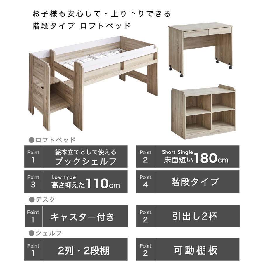 ネルコンシェルジュ ジーニー システムベッド (ロフトベッド+