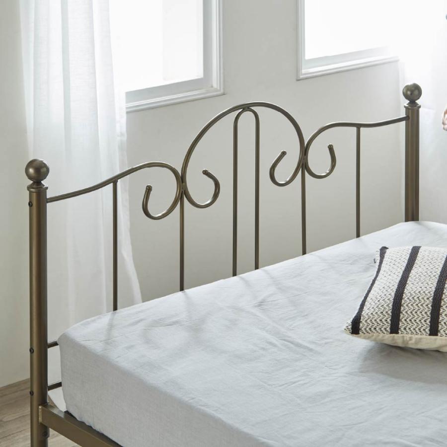 ネルコンシェルジュ アリッサ アイアンベッド ダブル 厚さ15cmZ