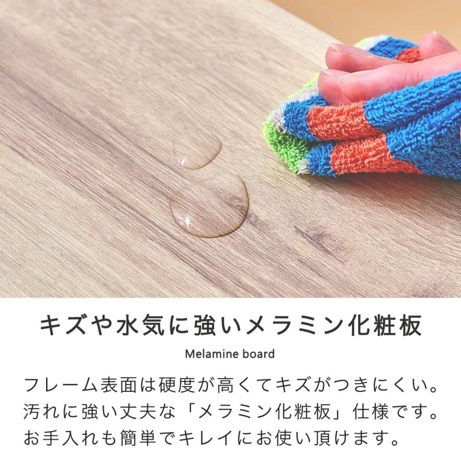 収納付きベッド ステージベッド クイーン 引き出し2杯 棚 2口コンセント usb type-c type-A ストレージトップベッド フレーム単品の画像
