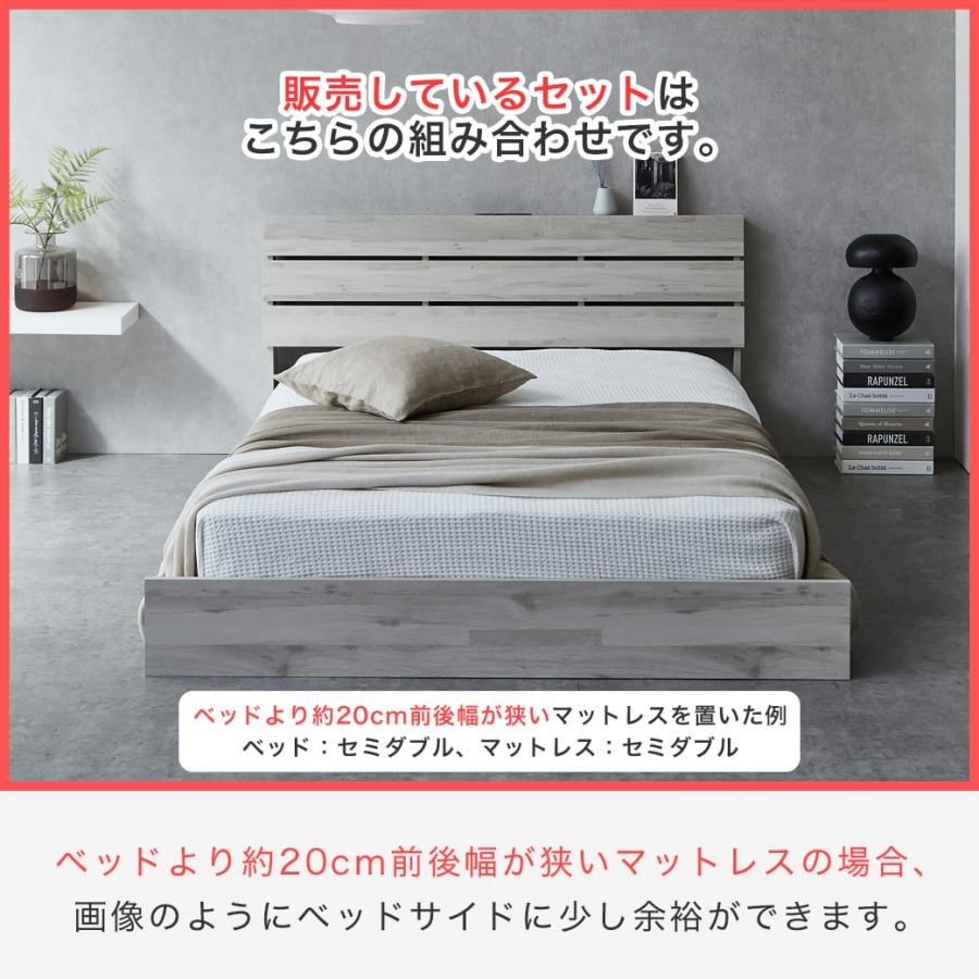 ローベッド ステージベッド 棚コンセント付き USB-A&C 耐荷重700kgクリア すのこベッド クイーン ベッド単品 ベッドフレームの画像