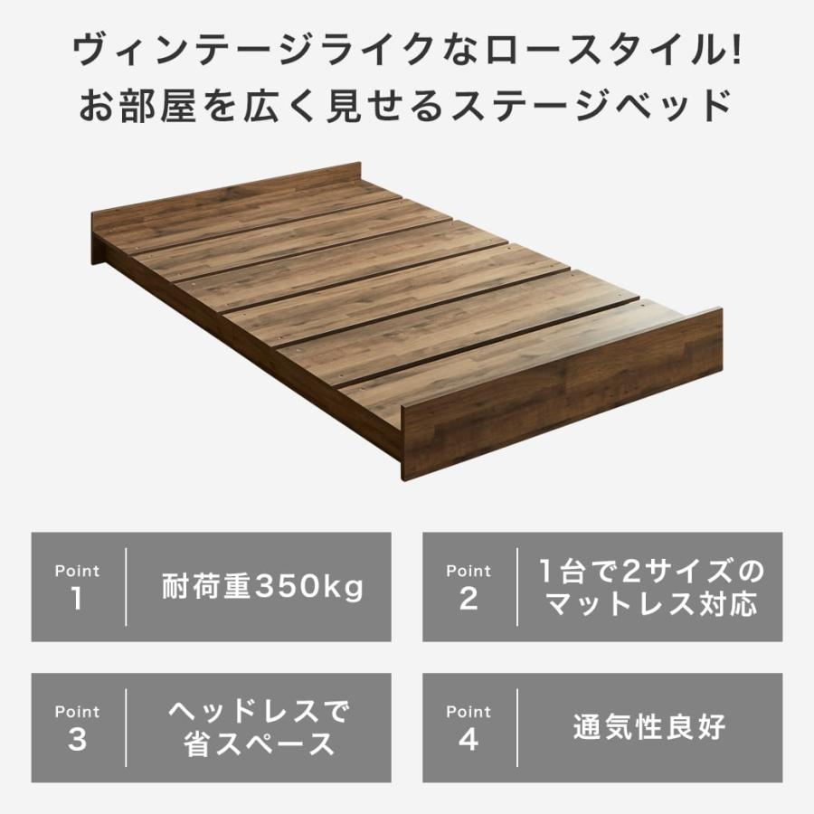 ネルコンシェルジュ ローベッド ステージベッド 耐荷重700kgクリア