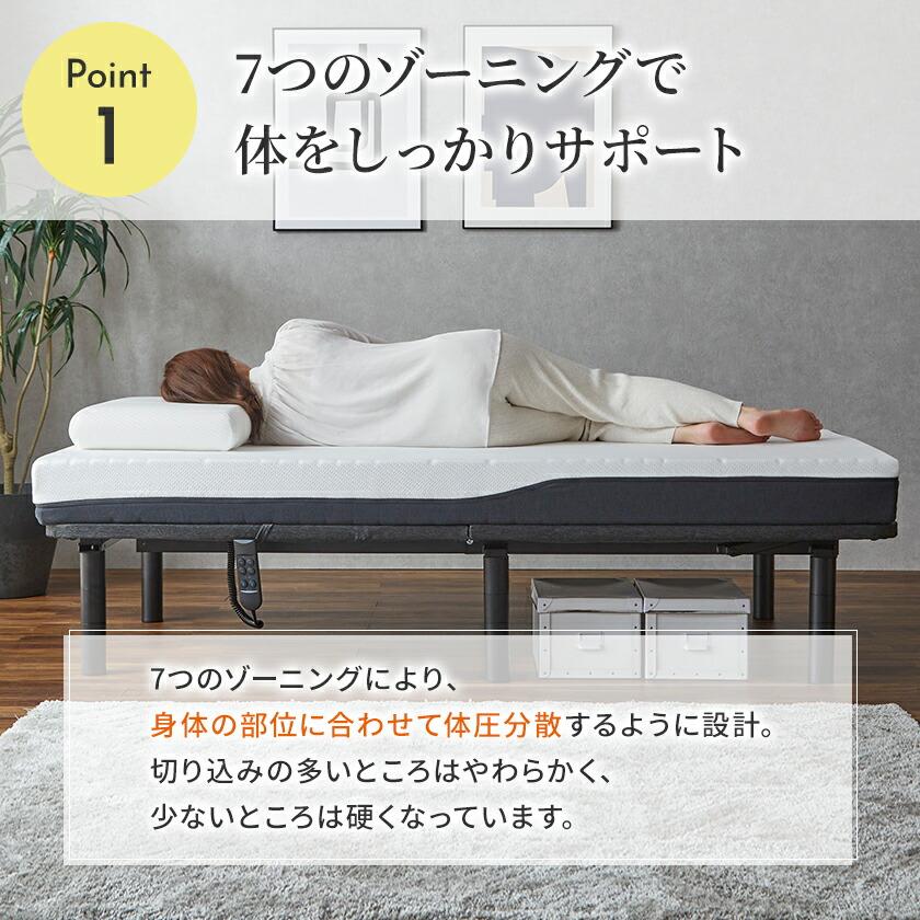 ネルコンシェルジュ 電動ベッド用マットレス セミダブル ウレタン