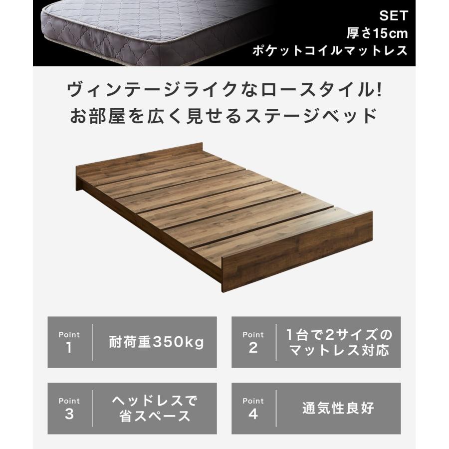 ネルコンシェルジュ ローベッド ステージベッド 耐荷重700kgクリア