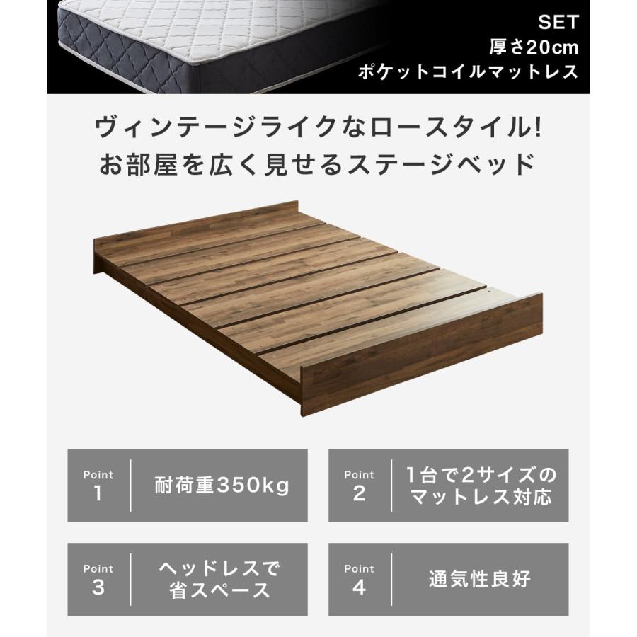 ネルコンシェルジュ ローベッド ステージベッド 耐荷重700kgクリア