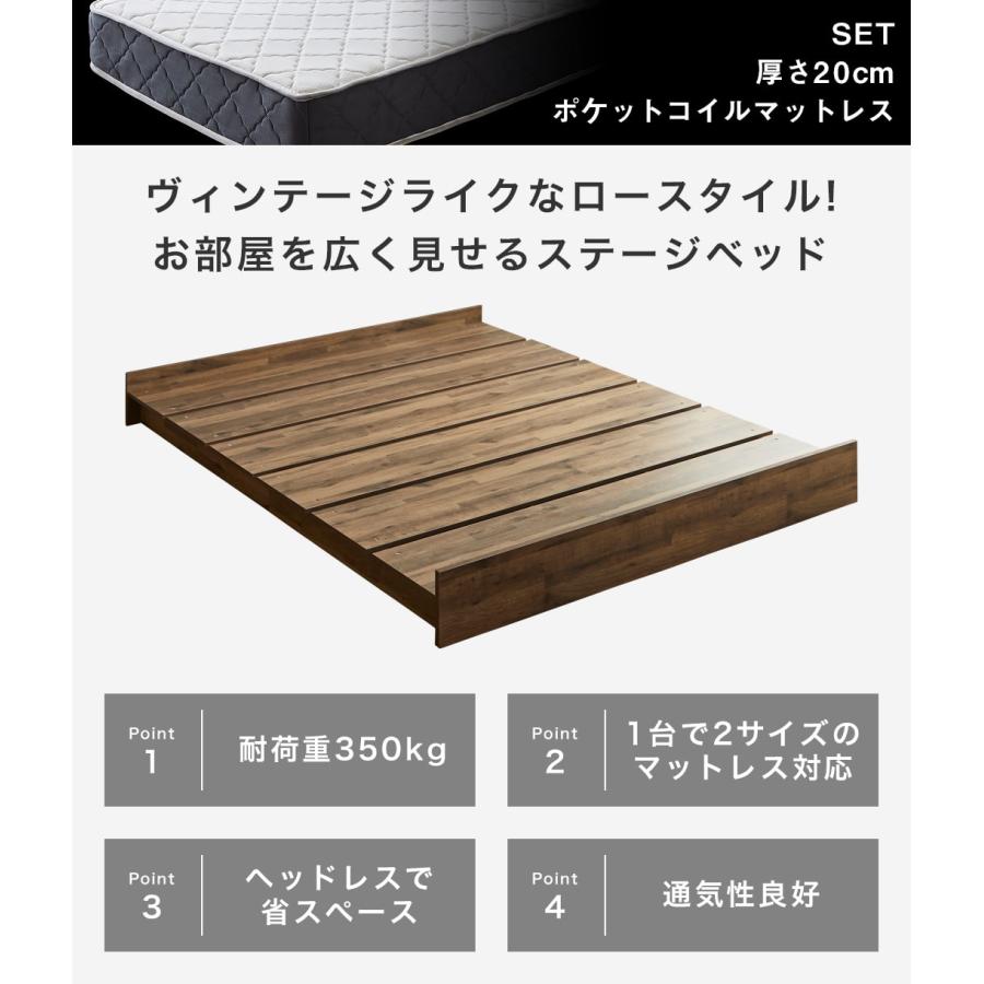 ネルコンシェルジュ ローベッド ステージベッド 耐荷重700kgクリア
