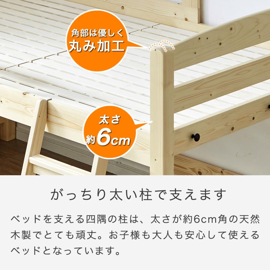 ラルーチェ　ロフトベッド　セミダブル　すのこタイプ譲ります ネルコンシェルジュ ラルーチェ ロフトベッド 11cm厚ポケットコイル