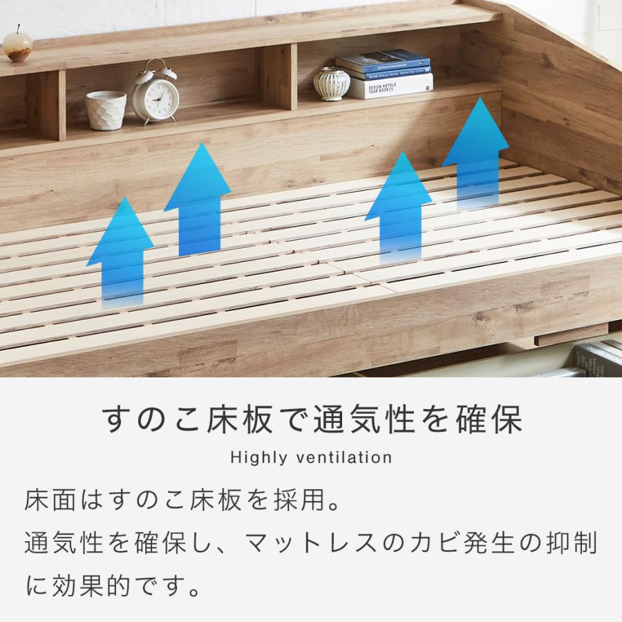 サイド棚付きベッド デイベッド Shelvesbed シングルベッド シングル