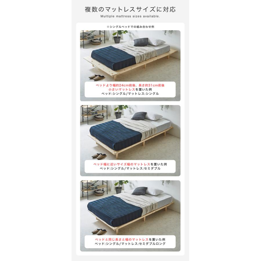 ネルコンシェルジュ ステージベッド Evans クイーン すのこベッド ロー