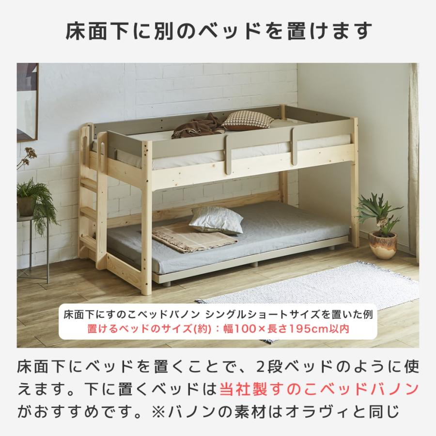 ネルコンシェルジュ オラヴィ ロフトベッド ロータイプ シングル