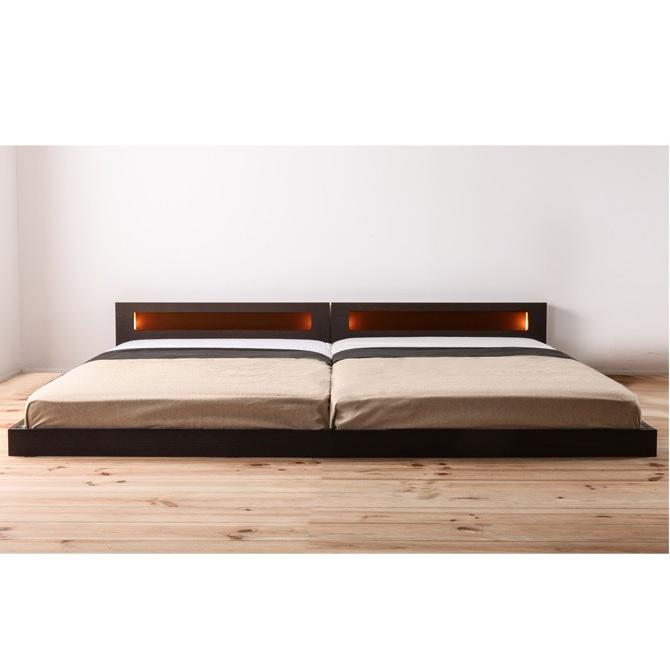 フロアベッド ダブル フレームのみ 連結可能フロアベッド 日本製 棚