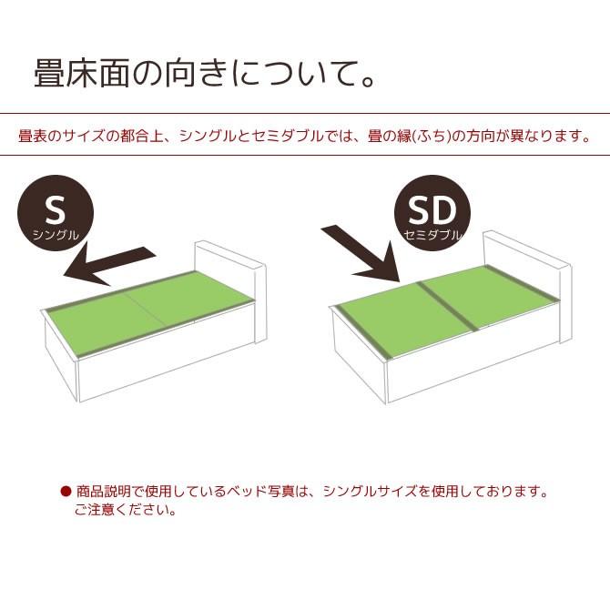 畳ベッド チェストベッド シングル 国産 低ホル 棚 2口コンセント付 大収納 引出し5杯付 機能性畳表 SEKISUI美草 ミグサ ベット｜ioo-neruco｜03