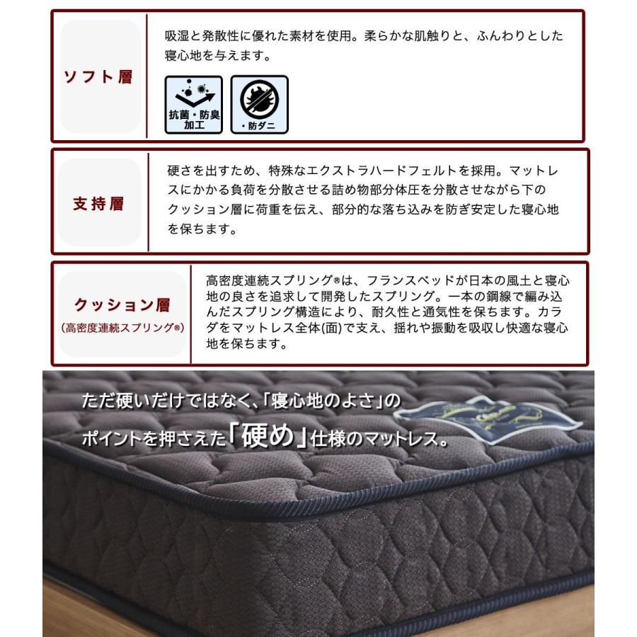フランスベッド（FRANCEBED） マットレス セミダブル 超硬い 高密度