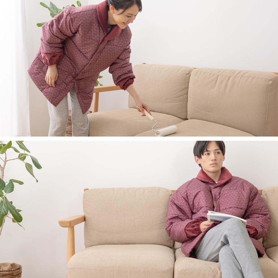 半てん TEIJIN 速暖 すぐぽか L-LL 軽量 保温性 V-Lap(R)BURNERを使用 ゴシック柄 半纏 ルームウェア 防寒 冷え ...