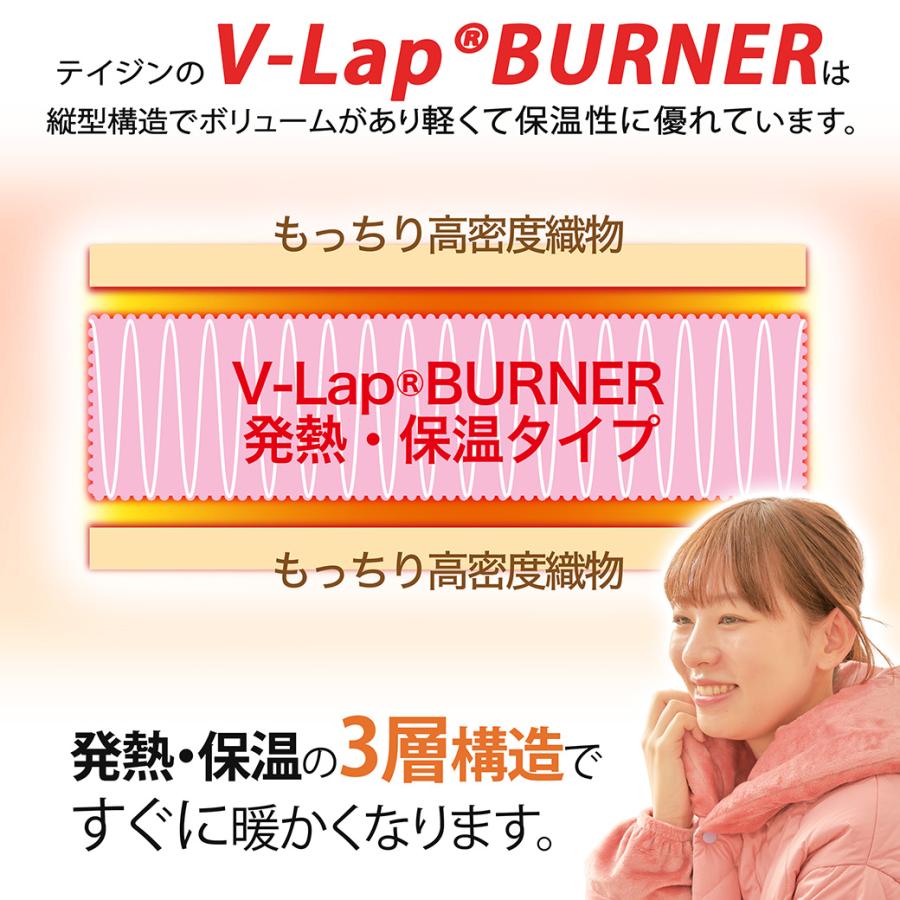 TEIJIN V-Lap.BURNER 半纏 & ラップブランケット セット 半てん TEIJIN 速暖 すぐぽか S-M 軽量、保温性 V-Lap(R)BURNERを使用