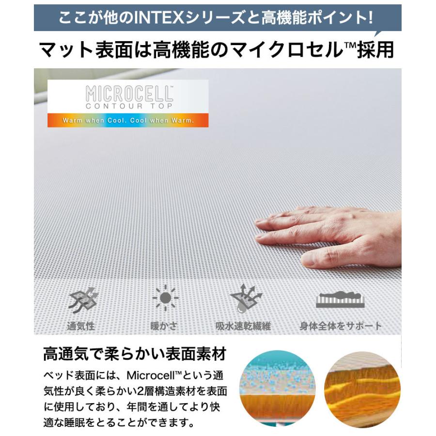 INTEX 電動エアーベッド ワイドダブル Thermalux サーマラックス 電動式 ピロートップ エアベッド エアーマットレス エアーベッド 車中泊の画像