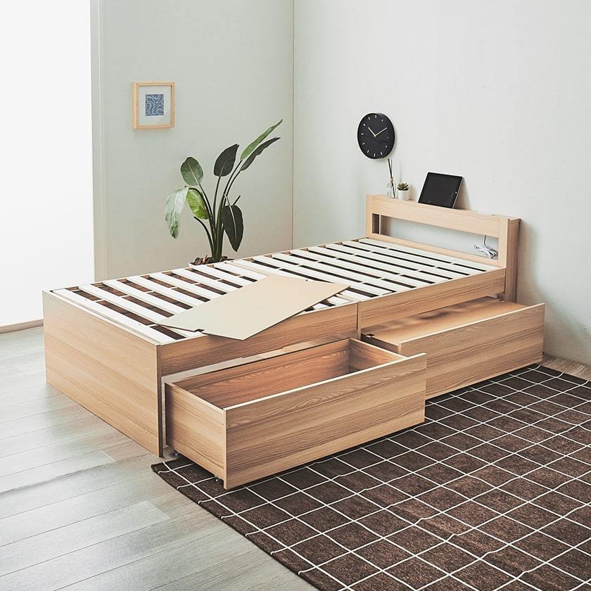 ネルコンシェルジュ 収納ベッド すのこベッド ショートシングル ネルコンシェルジュ 収納ベッド すのこベッド ショートシングル
