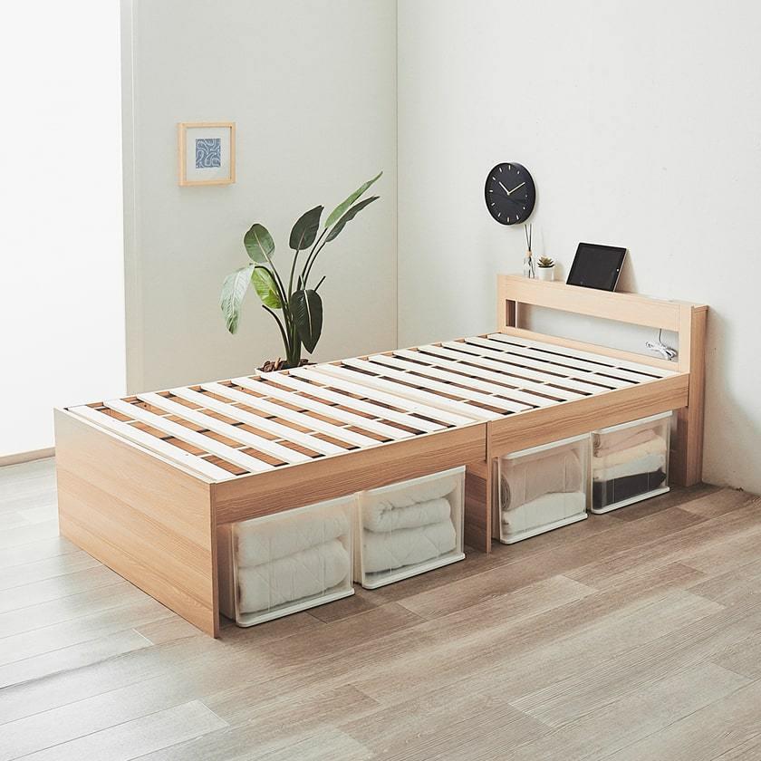 ネルコンシェルジュ すのこベッド ショートシングル マットレス付き 厚
