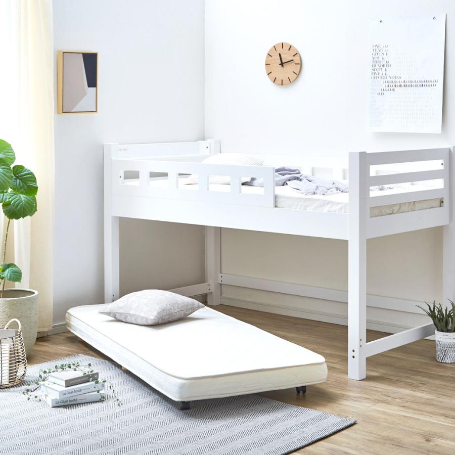 低廉 ベッド セミシングル 脚付き マットレスベッド ベンチ ローベッド ロータイプ 低い 低床 ヘッドレス ノーヘッド 足付 ショート丈 おしゃれ お姫様 かわいい ガーリー 子供 ルンバ 短い ワンルーム 省スペース ボンネルc 脚30 Fucoa Cl