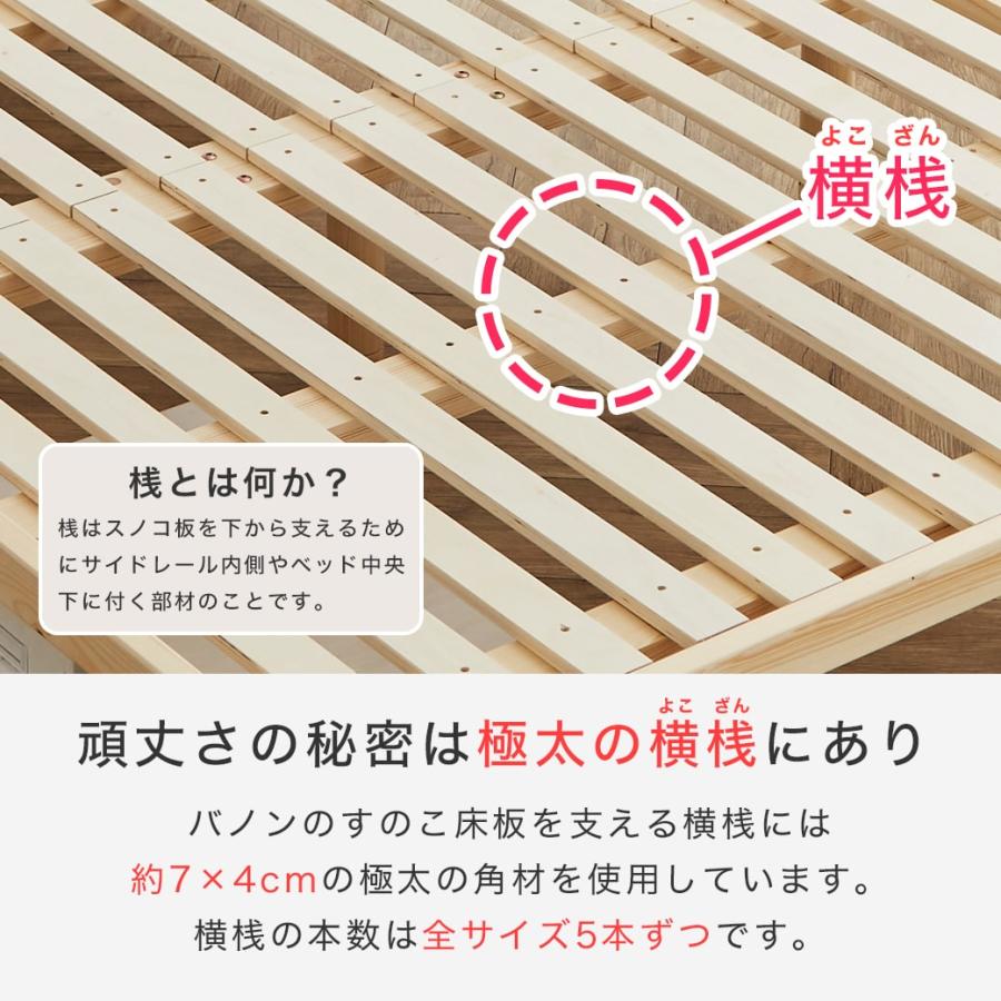 ネルコンシェルジュ ベッド バノン すのこベッド ハイタイプ セミ