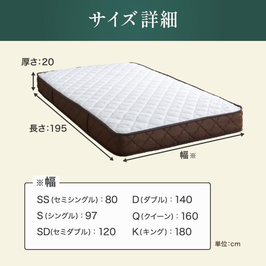 ネルコンシェルジュ 7ゾーンポケットコイルマットレス セミダブル