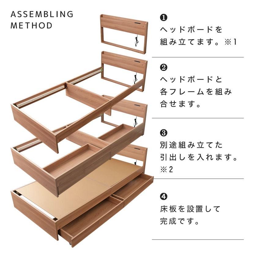 TIINA2 ティーナ2 収納ベッド セミダブル ポケットコイルマットレス