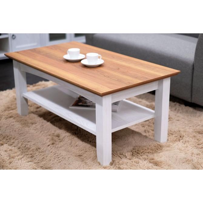センターテーブル 木製 幅90×奥行50×高さ40cm ローテーブル ホワイト 