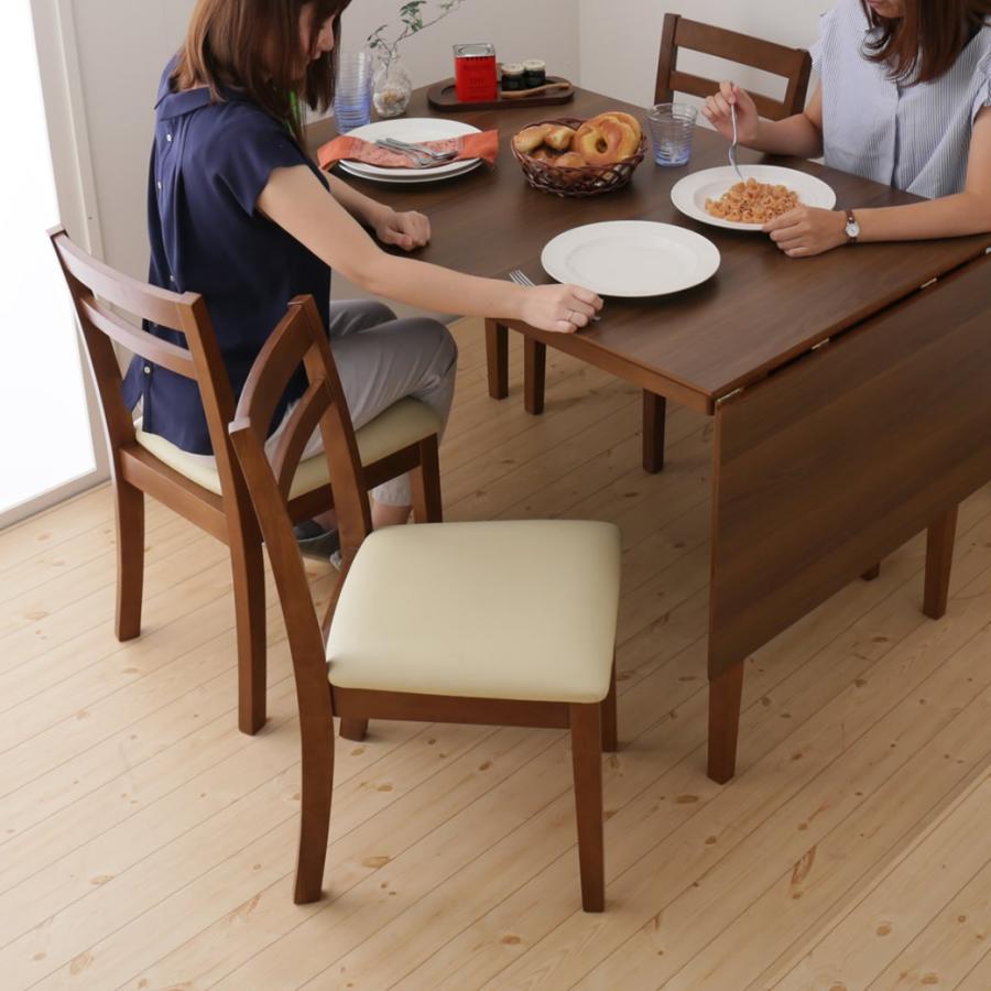 ブラウン木製シンプルチェア ダイニングチェア 2脚セット 木製 PVC座面 食事椅子ナチュラル