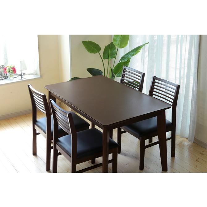 テーブルマット 90×60cm 本革調 マット 日本 ブラウン ホワイト 国産