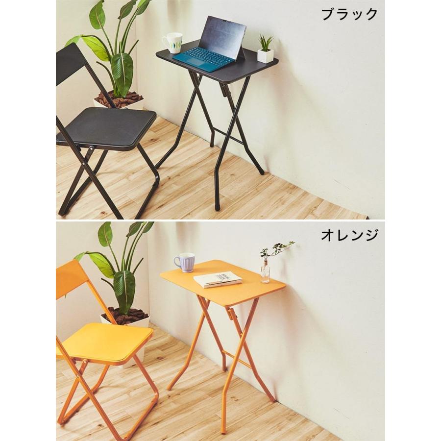 FoldingTable 折りたたみ作業テーブル 150　(机 デスク フォールディング コンパクト 省スペース 持ち運び ガーデニング レジャー BBQ 屋外 シンプル ホワイト 白 幅155cm W155 奥行70cm D70 高さ75cm H75) 折りたたみテーブル 軽量 高さ70cm 耐荷重15kg スチール 全4色