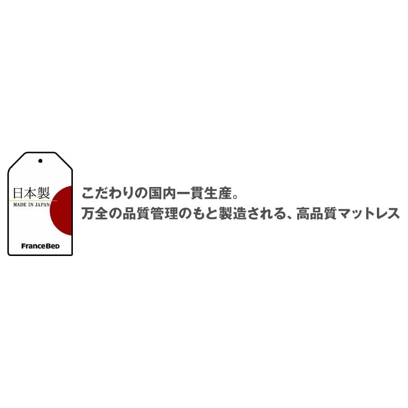 フランスベッド マットレス シングル 2年保証 寝返りしやすい 通気性良い 防ダニ 抗菌 防臭 ツインサポート 高密度連続スプリングマットレス | フランスベッド | 13
