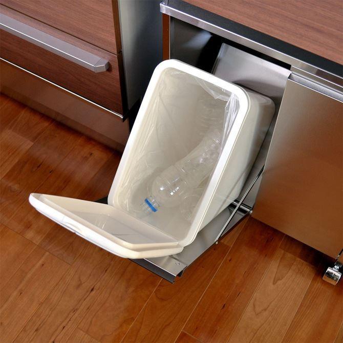2wayステンレスダストボックス 14L シンク下2分別 ごみ箱 2wayステンレスダストボックス 14L シンク下2分別 ごみ箱