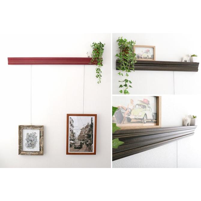 棚 ピクチャーレールセット 長さ30cm 木製カバー ボールワイヤー付き 可動式 ホワイト ブラック レッド アンティーク調 ハンドメイド 安全荷重5kg 家具のインテリアオフィスワン 通販 Yahoo ショッピング