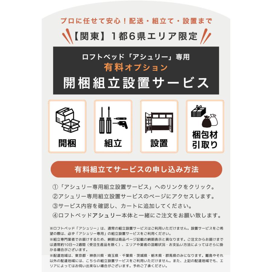 ロフトベッド Ashley(アシュリー)セミダブル 高さ160.5cm ロフトベッド 木製ロフトベッド セミダブル 棚付き 省スペース ハシゴ | ネルコンシェルジュ | 18
