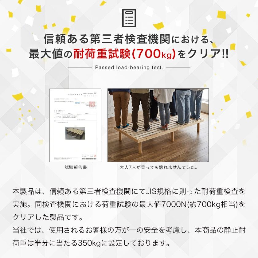 バノン ベッド すのこベッド ヘッドレスベッド アイアン脚 シングル 木製 厚さ15cmポケットコイルマットレスセット 耐荷重350kg 組立簡単_7